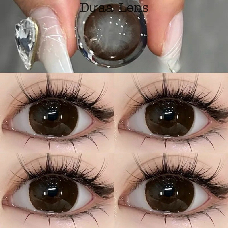 [CÓ CẬN] DƯAA LENS - Kính Áp Tròng 1 Cặp Màu Choco Tự Nhiên Đủ Size Full 0-6°