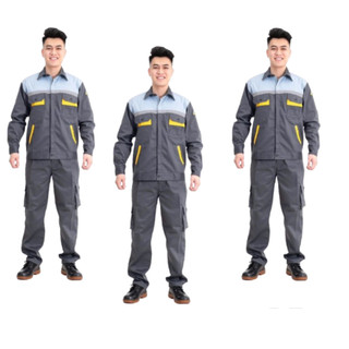 Đồ bảo hộ lao động vải kaki 3/1 bền đẹp , bộ quần áo bảo hộ lao động mã M31 phối màu siêu đep size 45-85kg