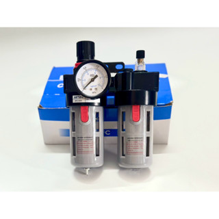  Bộ Lọc Đôi Khí Nén Tách Nước BFC hiệu AIRTAC  Tặng kèm Đồng Hồ Áp  