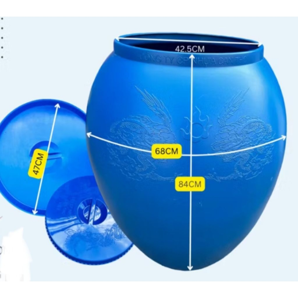 1 lu 220l đựng nước cao 84cm đường kính 68