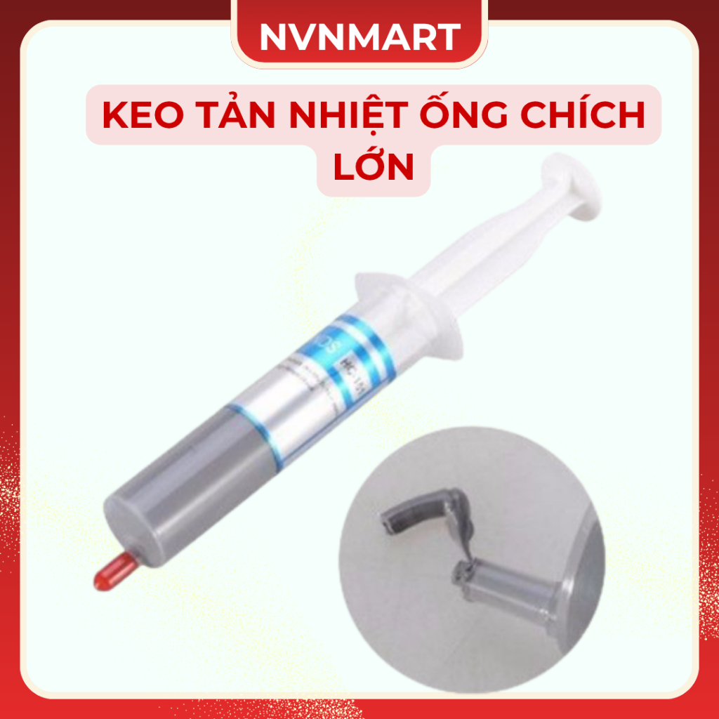 Keo tản nhiệt ống chích lớn xám xịn (xi lanh)- Keo Tản Nhiệt Mini Làm Mát CPU