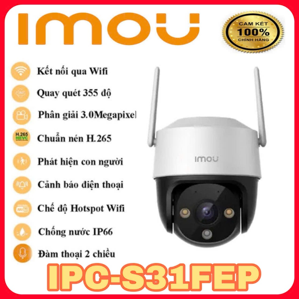 Camera Wifi Full Color IMOU IPC-S31FEP (Cruiser SE+ 3MP)