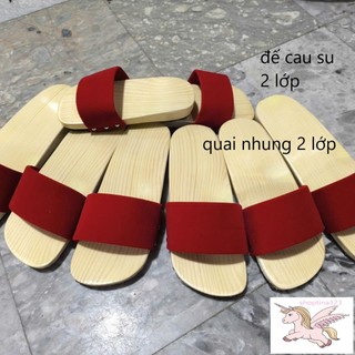 Guốc Gỗ Cho Bé Số 1 Đến 9 ( đế cao su 2 lớp )