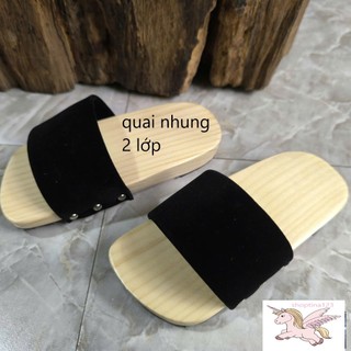 Guốc Gỗ Cho Bé Số 1 Đến 9 ( đế cao su 2 lớp )