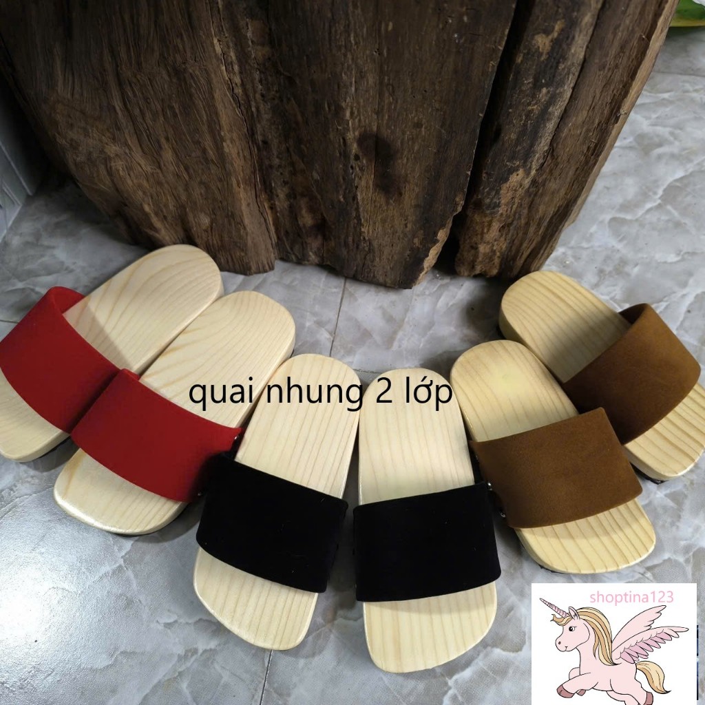 Guốc Gỗ Cho Bé Số 1 Đến 9 ( đế cao su 2 lớp )