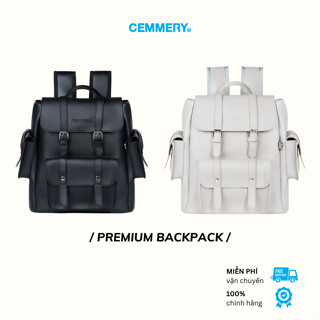 Balo CEMMERY Local Brand Chính Hãng Premium Backpack Chất Da PVC Đựng Được 14 Inch Nhiều Ngăn Tiện Lợi 2 Màu