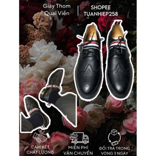 [Hight Quality]- Giày Tây Nam - Giày Tây Đen Classic Quai Viền Đính Ngang  - Bản Cao Cấp Hàng Loại 1 QCCC Full Box