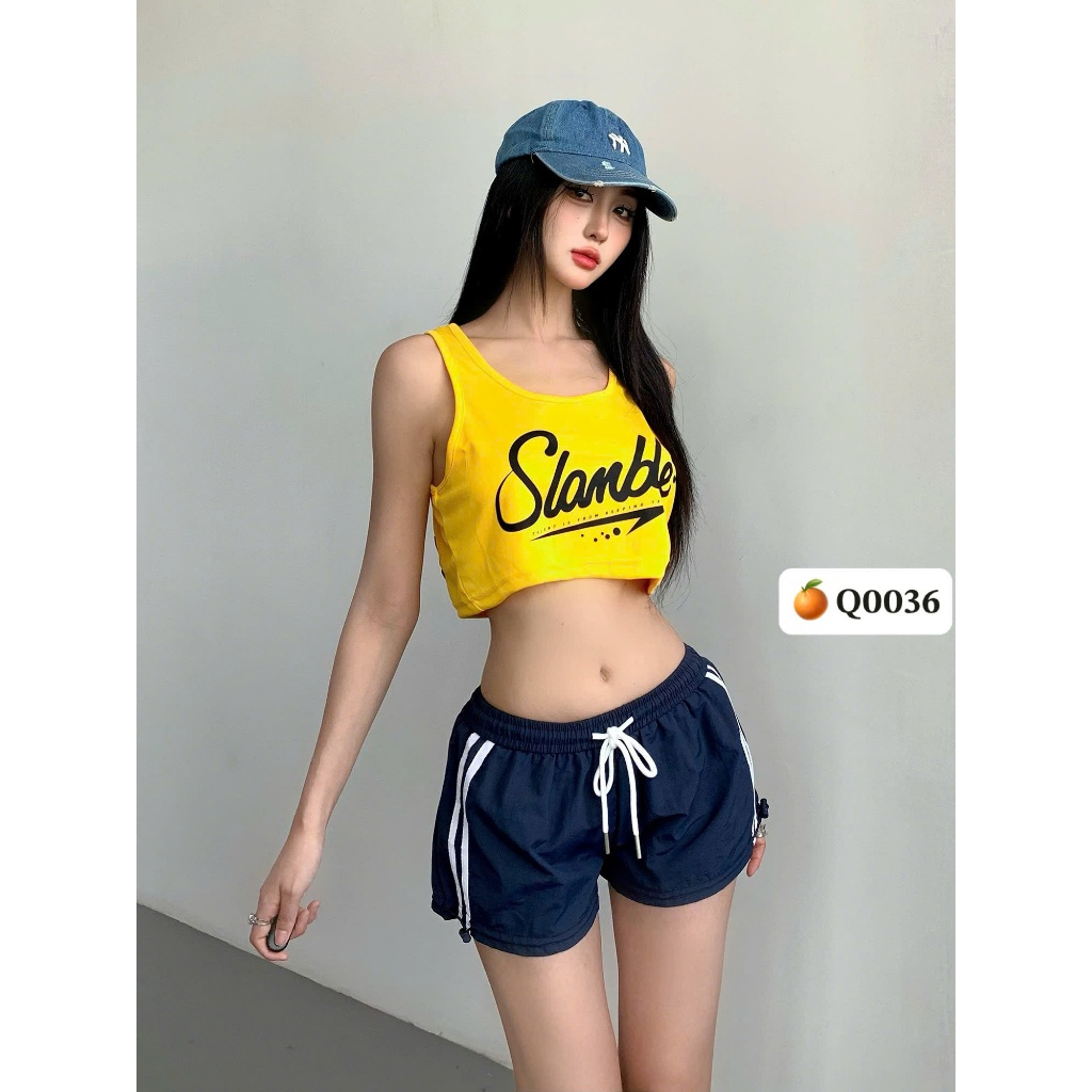 Quần đùi nữ dù dây rút chạy viền thể thao lưng cao phom đẹp | Quần short nữ chạy viền thể thao năng động | BigBuy360 - bigbuy360.vn