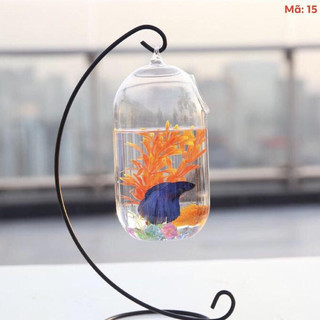 Bể cá mini C33 15 ( Tặng kèm combo phụ kiện trang trí )