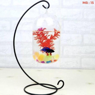 Bể cá mini C33 15 ( Tặng kèm combo phụ kiện trang trí )