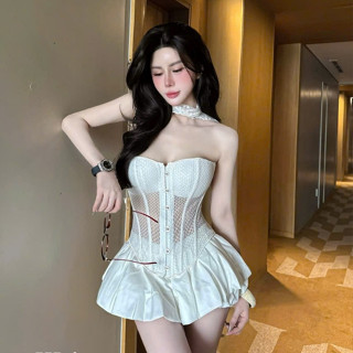 Áo quây cúp ngực lưới đan dây lưng định hình tôn dáng áo nữ kiểu sang chảnh thời trang nữ LuciK Shop AS0068