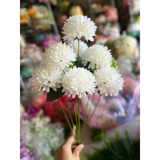 Hoa Cúc xù -hoa lụa trang trí - Duy Hương hoa lụa