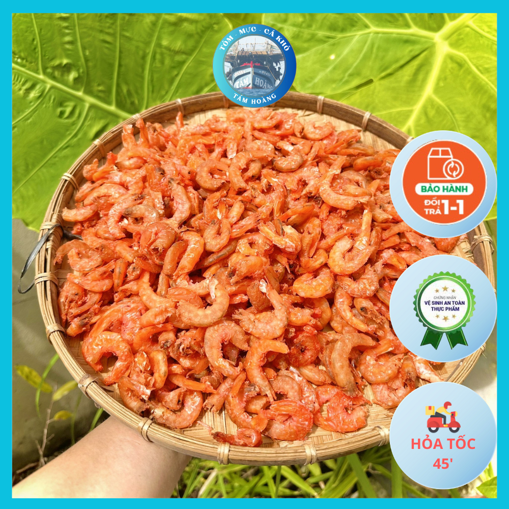 Tôm Khô Lớn Cà Mau - Tôm Thẻ Chân Trắng Sấy Khô Loại Lớn Đặc Sản Cà Mau