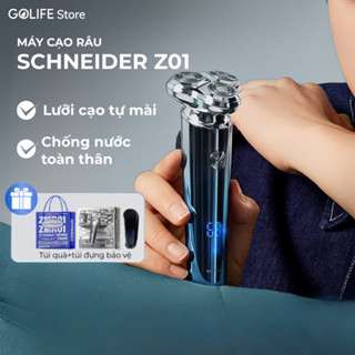 Máy cạo râu mini Schneider Z01 chống nước, máy cạo râu lưỡi cạo tự mài màn hình LCD cạo sạch an toàn