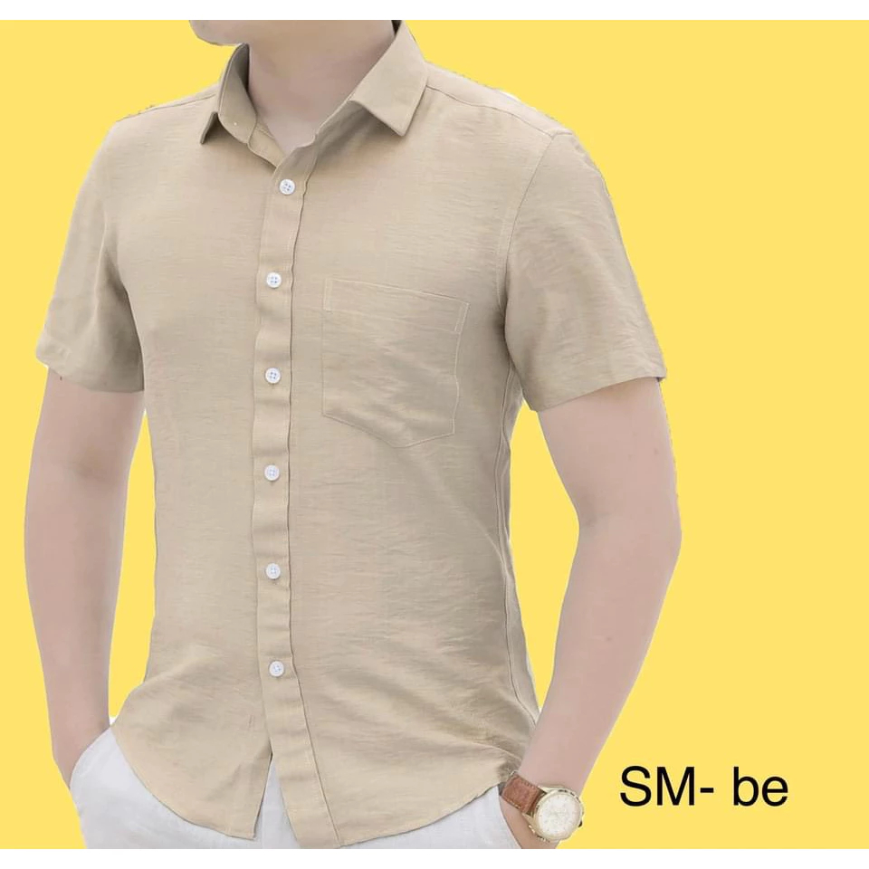 Áo đũi nam cộc tay cổ bẻ full cúc(mã AD02) | BigBuy360 - bigbuy360.vn