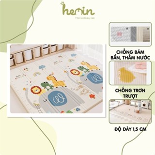 Thảm Xốp Cho Bé UMOO Cao Cấp, Dày 1,5cm, Bề Mặt Chống Nước, Chống Trơn Trượt Cho Bé Từ 0 Đến 6 Tuổi