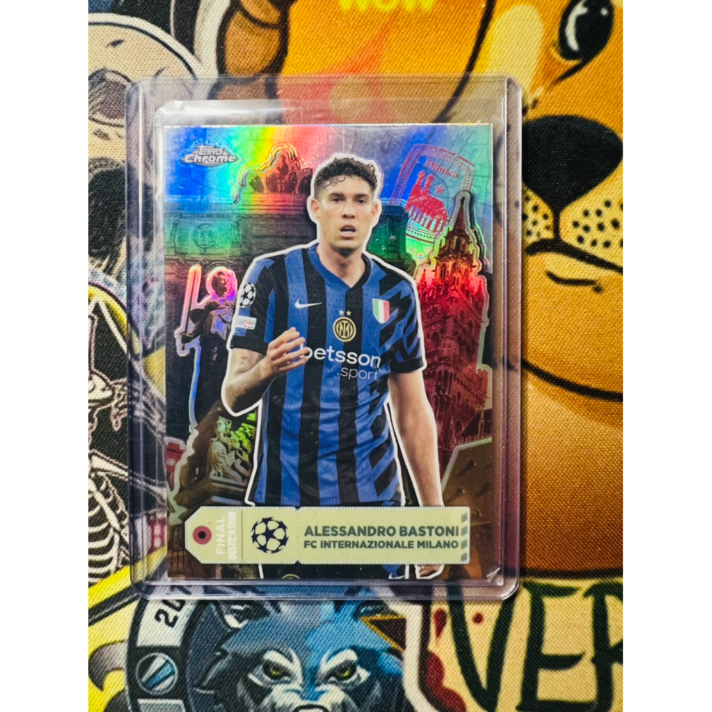 Thẻ bóng đá Bastoni Inter Milan Final Destination Topps Chrome UCC 2024/25