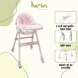 Ghế Ăn Dặm Cho Bé UMOO Ngả Lưng, Gấp Gọn Cao Cấp Chính Hãng, Điều Chỉnh Linh Hoạt, 2 Khay Bàn Ăn Kèm Bàn Chơi UM-05145