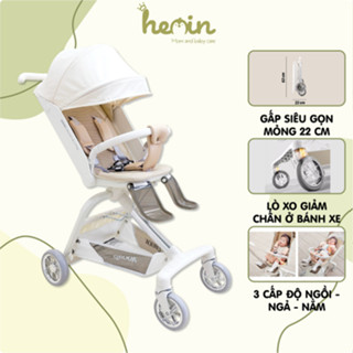 Xe Đẩy Gấp Gọn Cho Bé QBOOK 3 Tư Thế Ngồi, Ngả, Nằm, Mái Che Chống Tia UV Siêu Rộng, Gấp Siêu Gọn QQ-0201