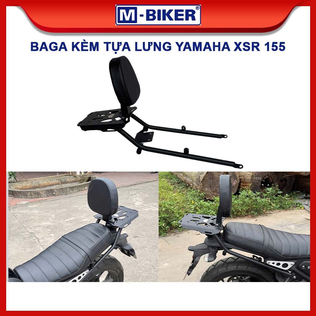 Baga sau XSR 155, Baga kèm tựa lưng XSR 155, Baga tấm sau gắn tựa lưng dành cho Yamaha XSR 155