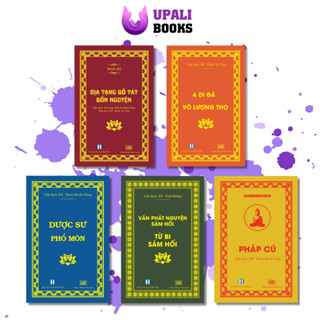  Sách - Kinh Mini Địa Tạng Bổn Nguyện A Di Đà Dược Sư Pháp Cú Sám Hối Phổ Môn Vô Lượng Thọ - Bìa Cứng - Upali Books 
