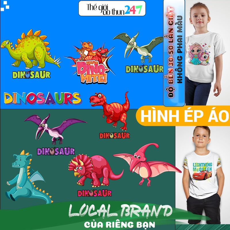[Hình ủi, ép nhiệt] Hình khủng long cho trẻ SN1