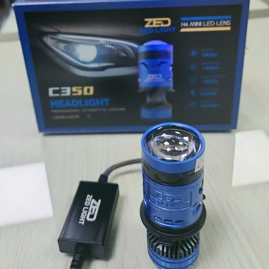 Bi cầu mini Đèn pha led C350 chính hãng ZedLight với công nghệ độc quyền siêu sáng công suất 90w H4