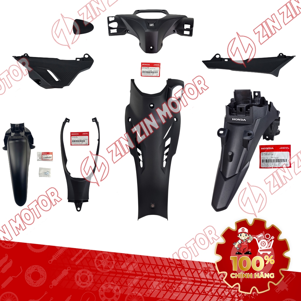 Bộ Dàn Áo Nhựa Nhám Wave Blade 110 2017 - 2025 Chính Hãng - ZZM