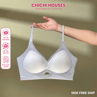 Áo Ngực Chống Chảy Xệ Chichi Bra Mút Dày Nâng Ngực Mịn Không Lộ Viền Không Gọng Hở Lưng Thoáng Mát- 9736