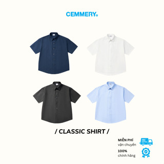 Áo Sơ Mi Oxford CEMMERY Local Brand Chính Hãng Classic Shirt Unisex Form Thường Tay Ngắn 4 Màu