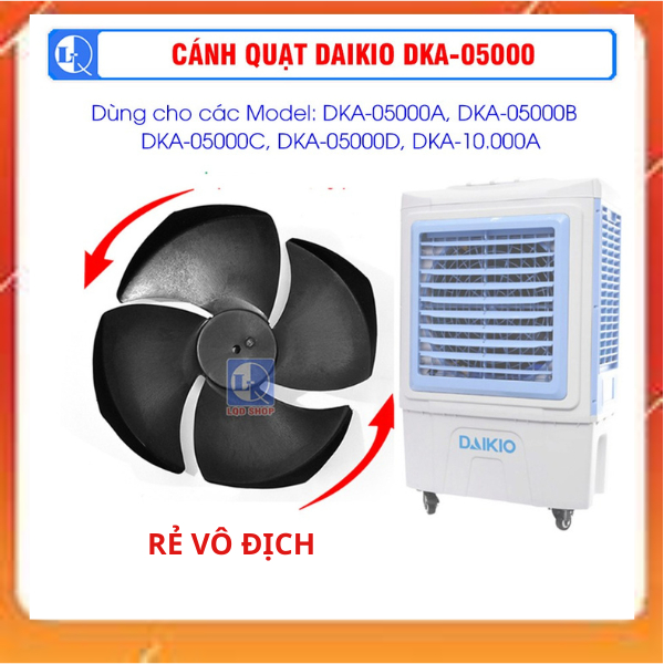 Cánh quạt hơi nước Sunhouse trục 8mm 12mm, Cánh quạt điều hoà hơi nước Daikio Kangaroo chính hãng
