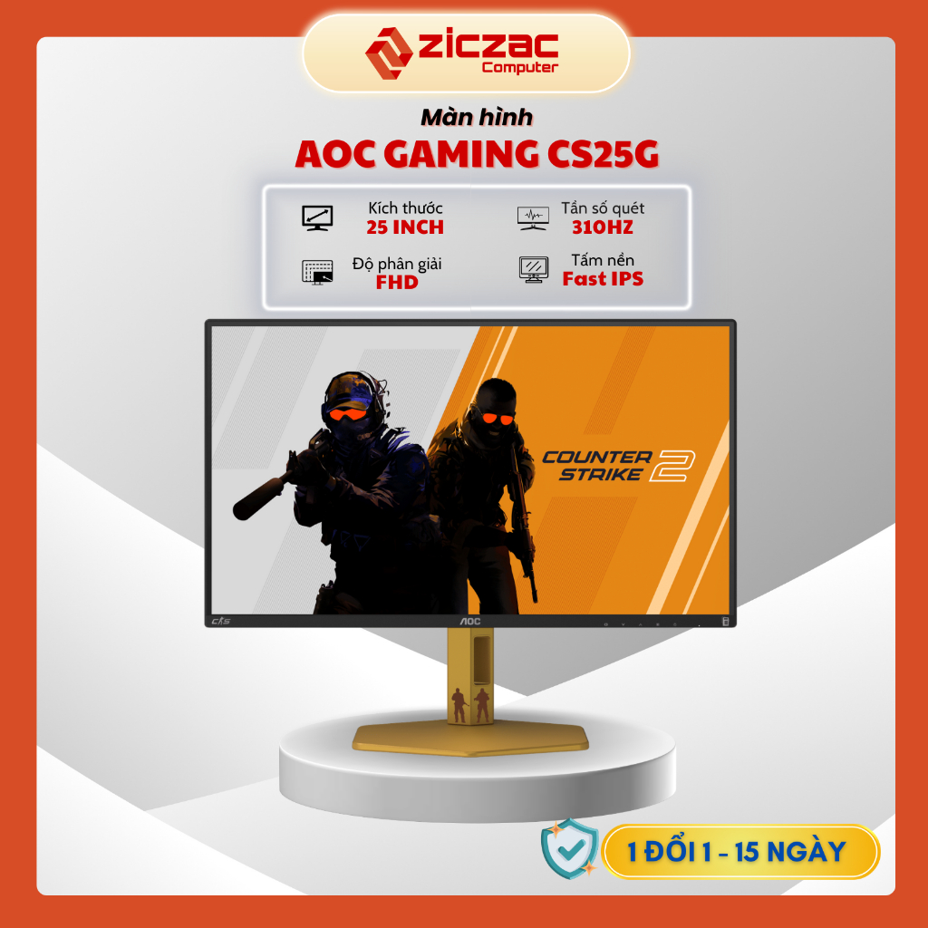 [Hỏa tốc] Màn hình AOC 420Hz 25G4K - 310Hz CS25G 24.5 inch FHD 0,3ms Fast IPS chuyên game FPS