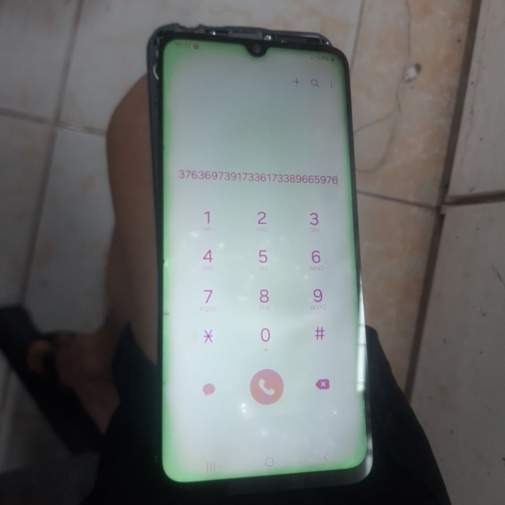 Màn hình sam sung A05s cũ bị ám,sọc,loạn cảm ứng dùng test máy