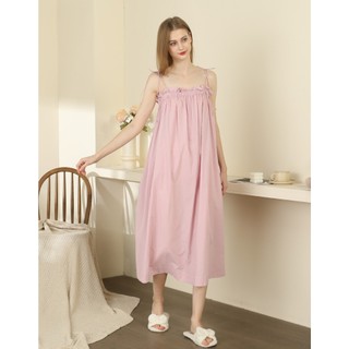  After Bath - Váy Cotton Mặc Nhà Rosé   Rosé Tie-Strap Lounge Dress - DR010 