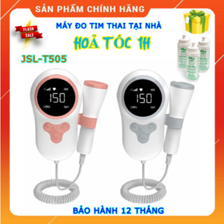 (HoảTốc1h) Máy đo tim thai tại nhà cá nhân YSL-505 màu hồng màu xám - Fetal Doppler tim thai - Máy theo dõi tim thai