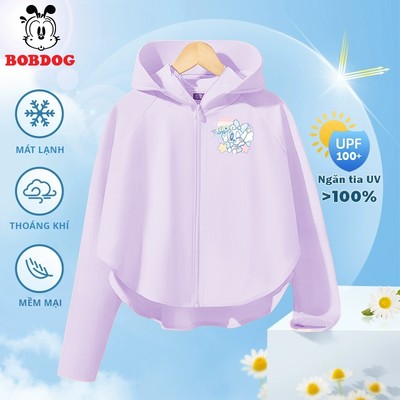 Áo chống nắng bé gái BOBDOG chất liệu Ice Text làm mát tức thì, chống tia UV cho bé