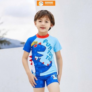  Bộ Đồ Bơi Liền Thân Thiết Kế Hình Khủng Long Ngộ Nghĩnh Kèm Mũ Cho Bé Trai 