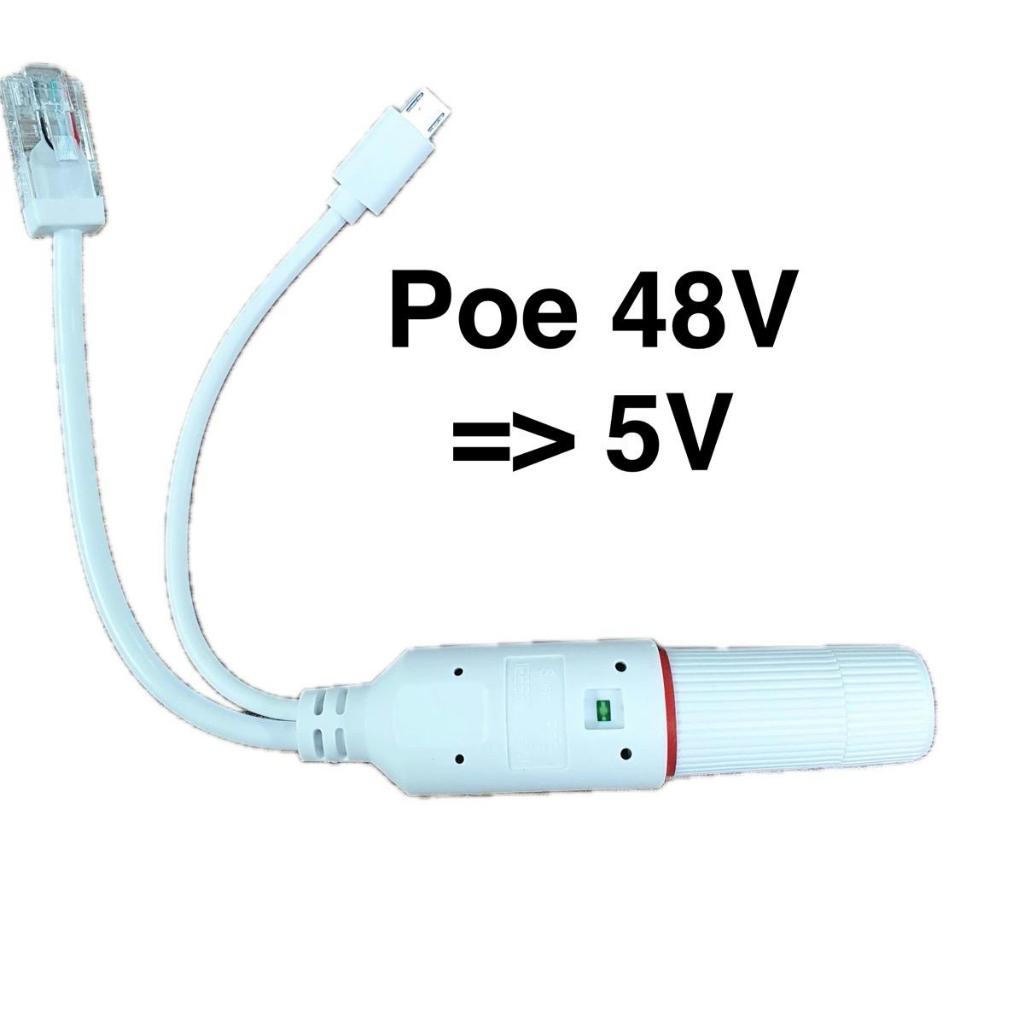 Bộ chuyển đổi POE, POE spliter giúp kết nối camera với Switch POE. (Mã POE_5V)