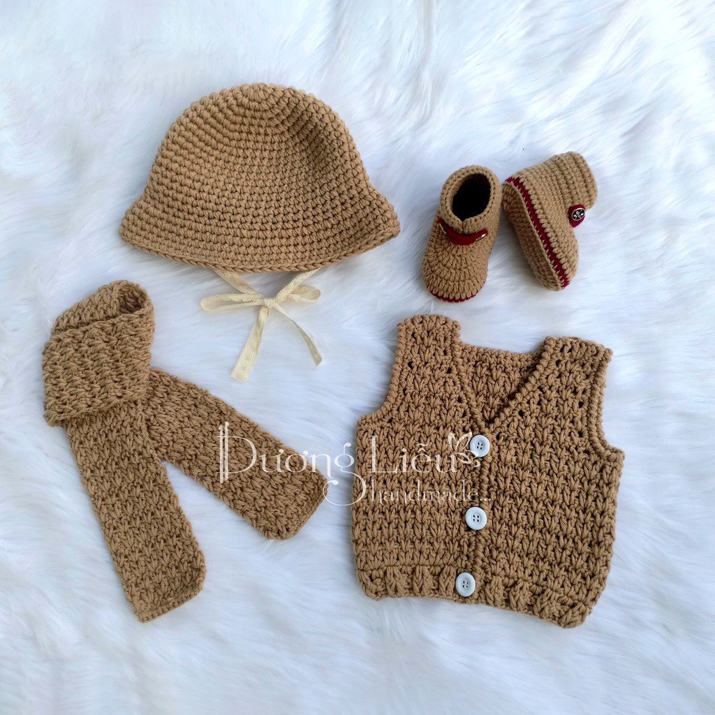 Set đồ len giữ ấm cho bé yêu - Dương liễu handmade