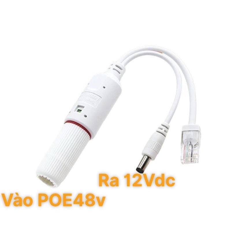 Bộ chuyển đổi POE, POE spliter giúp kết nối camera với Switch POE. (Mã POE_12V)