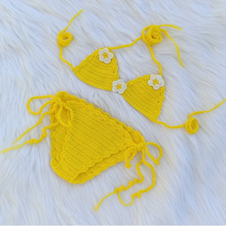 Bikini đi biển móc thủ công cho bé yêu nhiều mẫu - Dương liễu handmade
