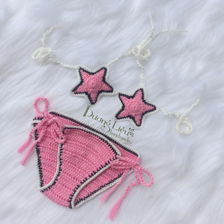 Bikini đi biển móc thủ công cho bé yêu nhiều mẫu - Dương liễu handmade