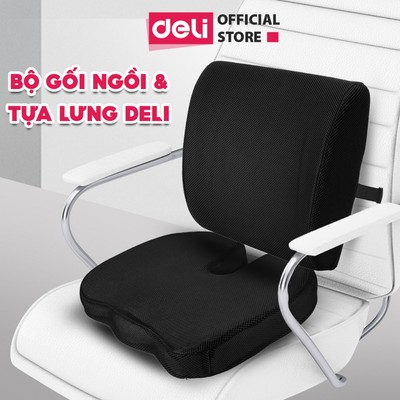 Đệm Ghế DELI - Thiết Kế 3D Hình Chữ U, Chống Mỏi Lưng, Đệm Lưng, Đệm Ngồi Bằng Vải Nhung Êm Ái