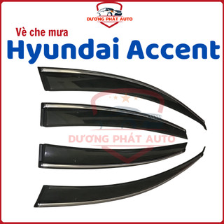 Vè Che Mưa Xe Hyundai Accent Blue đời 2012- 2016 CHỈ MẠ CROM cao cấp, bảo vệ xe ngày mưa gió, chống xước xe