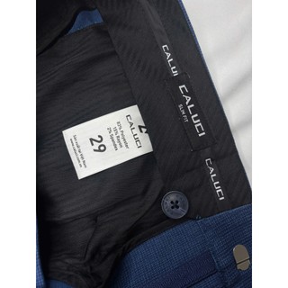 Quần tây (quần âu) CALUCI CBTR14 màu đen/xanh biển Slimfit