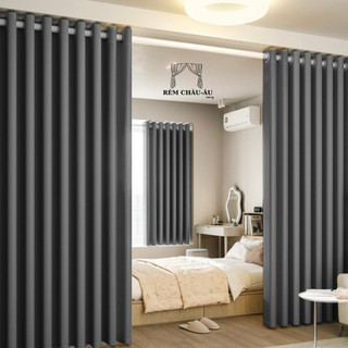  Rèm cửa màu ghi  CAO CẤP  Rèm vải trơn không hoạ tiết nhiều sze có sẵn,rèm phòng khách phòng ngủ,Spa,Decor Home 