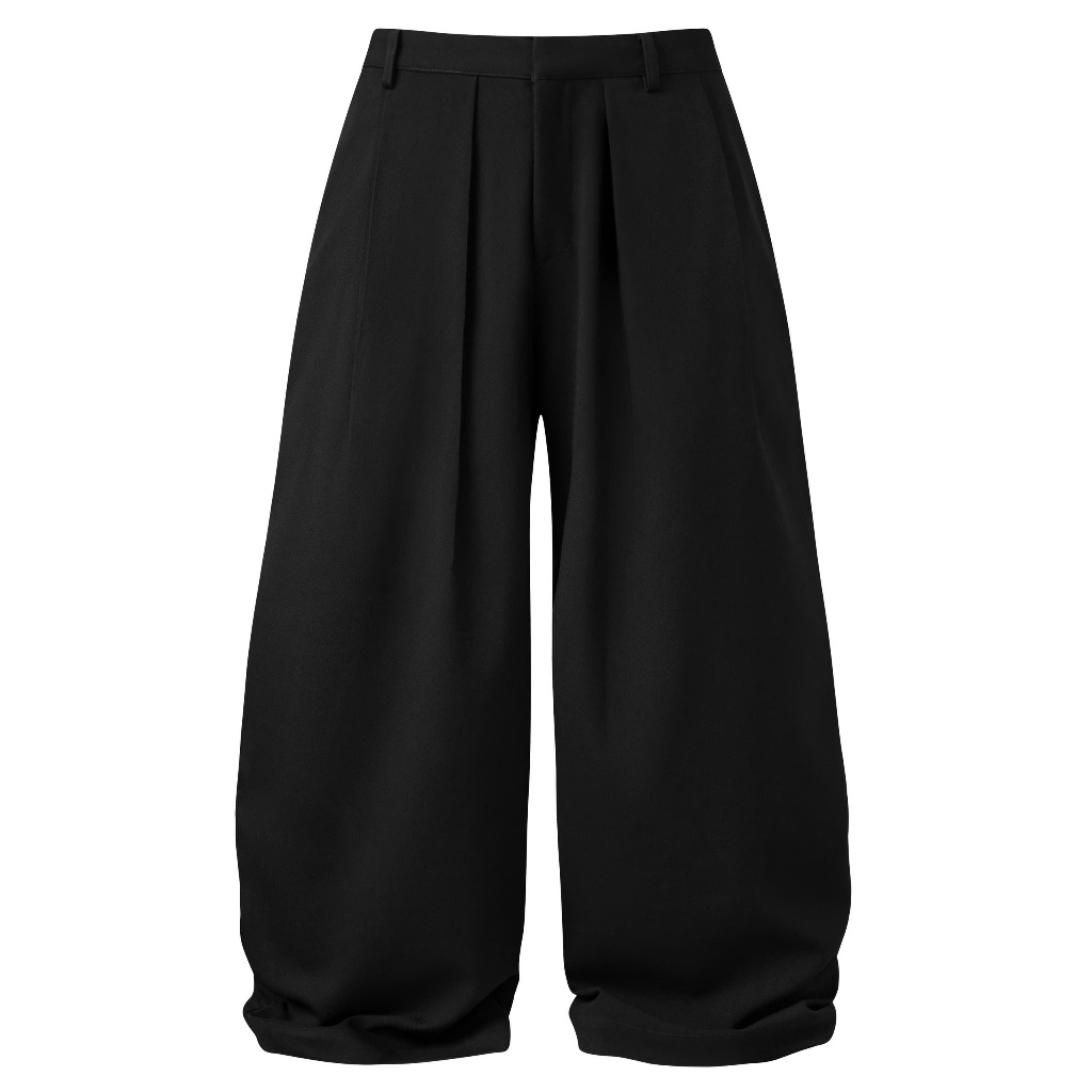 RIPOFFF Loose Straight Trouser Pants - Black (Quần dài Trouser)