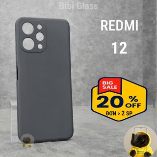 Ốp lưng Redmi 12 bảo vệ cam điện thoại toàn diện cạnh vuông nhựa dẻo tpu bibi glass