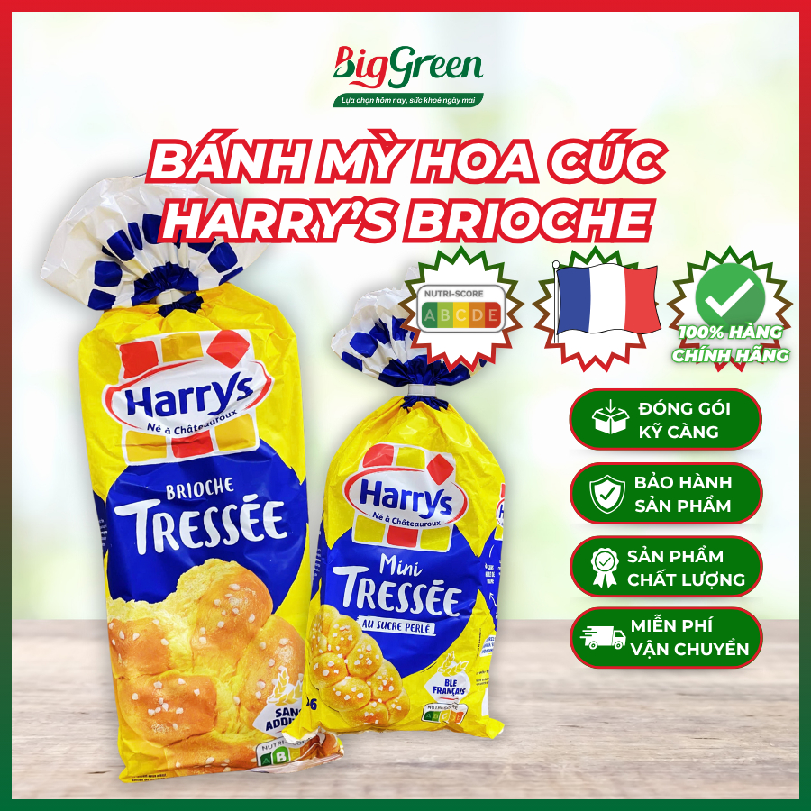 (500g date 18/4, mini date 25/4) Bánh mỳ hoa cúc Pháp Harrys Brioche - Thơm Ngon Đỉnh Nóc!!!