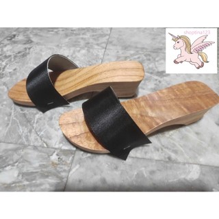 Guốc Gỗ Guốc Mộc Cao 5 Phân ( Có đóng thêm đế cao su )